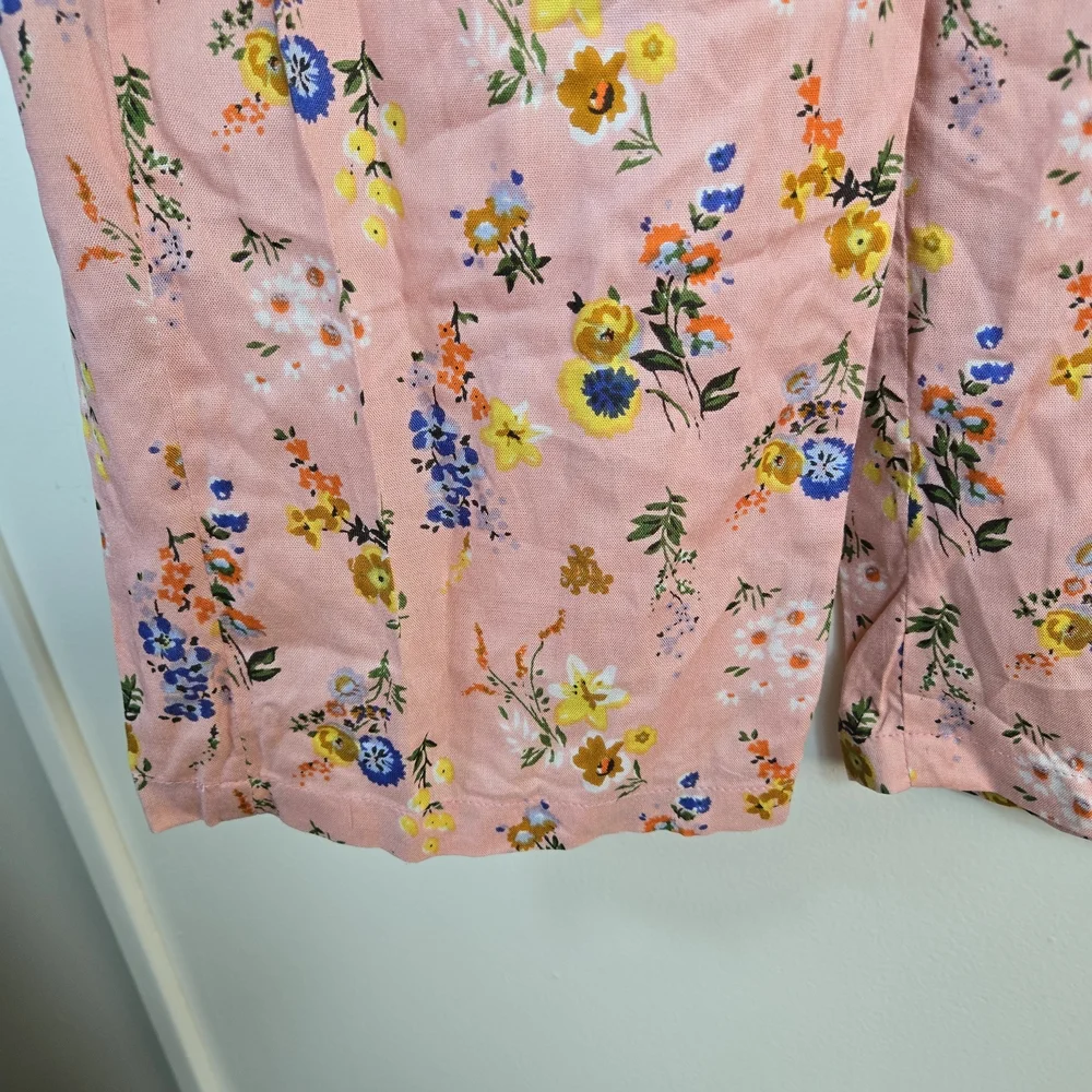 Rare Editions Girls Pink Floral Wide Leg High Waist Boho‎ Palazzo Pants 8 NEW